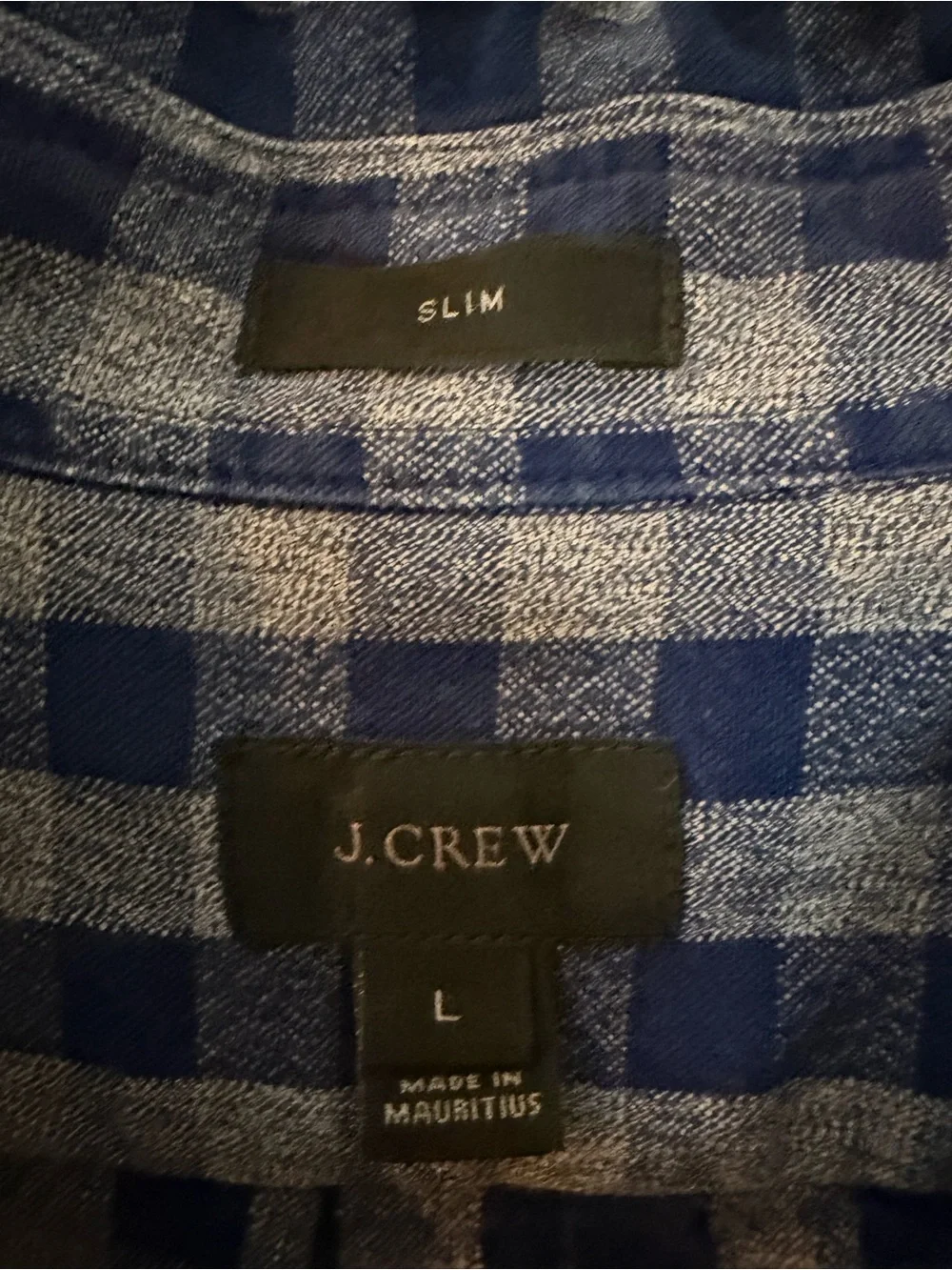 J. Crew Blue Check Button-Down Shirt